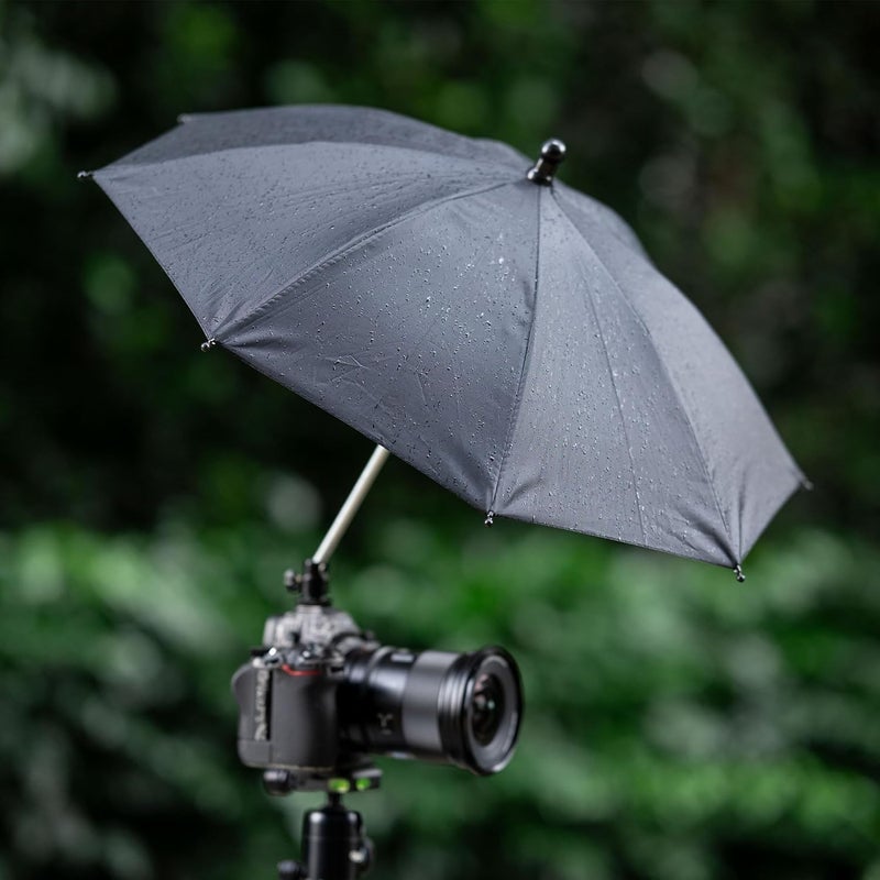 VILTROX Updated 50cm Hot Shoe Umbrella, DSLR Mirrorless Camera Protect Umbrella Rain Cover Protector Sunshade, Protects Camera from Rain, Bird Drop, Strong Sunlight, Snow, Waterproof Camera Umbrella - Image 4